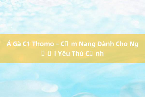 Á Gà C1 Thomo – Cẩm Nang Dành Cho Người Yêu Thú Cảnh